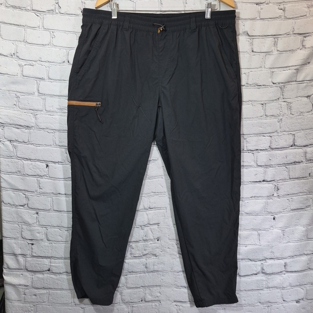 REI Co-op Track Pants Mens XL‎ Black Lightweight Zip Pocket Nylon Waterproof